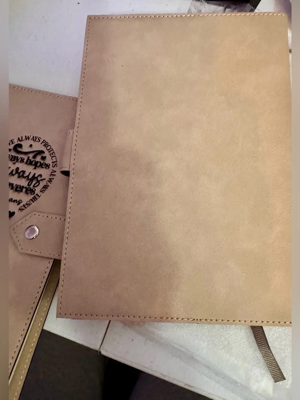 NWT Leatherette refillable notebook customized pick one & any saying you’d like - Picture 14 of 15